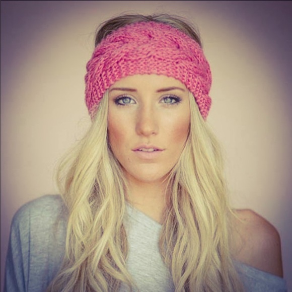 Vintage Accessories - 🔴🆕Pink Crocheted Ear Warner Headband
